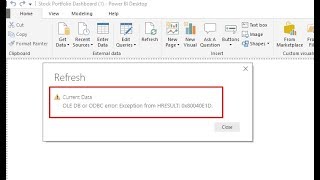 OLE DB or ODBC Error when Refresh the Power BI Report [upl. by Hsitirb769]