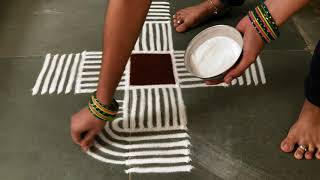 Easy 422 padikolam designs Simple muggulu designs easy rangoli designs Beginners kolam [upl. by Kalin]