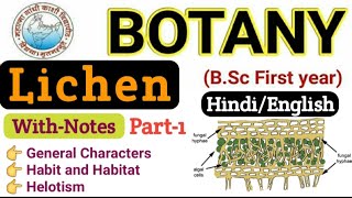 Lichens BSc 1st Year Botany Lichen BSc 1st Year BotanyGeneral CharactersBSc 1st year 2nd Paper [upl. by Garges]