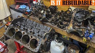 Chevy 350 57L Vortec Engine Teardown Can We Rebuild It [upl. by Khajeh]