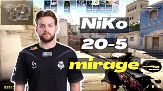 CS2 POV  NiKo 205 Mirage  FACEIT Ranked  March 11 2024 cs2 demo g2 pov [upl. by Meadow874]