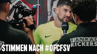 Die Stimmen zum Spiel nach Kickers Offenbach vs FSV Frankfurt [upl. by Newo]