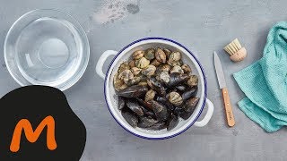 Miesmuscheln und Vongole putzen – Migusto How to [upl. by Cassi]