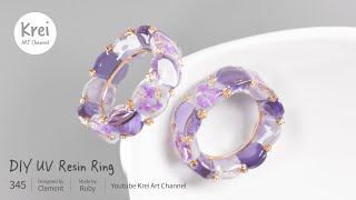 【UV レジン】ドライフラワーを使って、DIY指輪を作りました〜♪ UV Resin  DIY Rings with Dried Flower [upl. by Alak198]