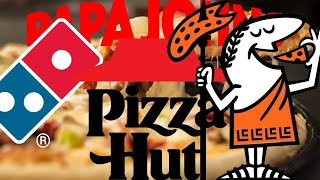 The Big 4 Pizza Logo History  Pizza Hut Dominos Little Caesars amp Papa Johns Logo History [upl. by Cailly]