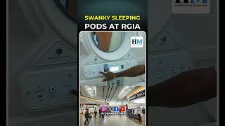 Swanky sleeping pods at RGIA  Hyderabad Mail latestnews airport [upl. by Johathan]