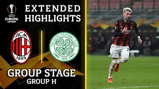 AC Milan vs Celtic Extended Highlights  UCL on CBS Sports [upl. by Eigger129]