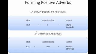 Latin Grammar  Adverb Formation [upl. by Nekial]