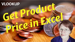 Find Product Price with Excel VLOOKUP [upl. by Naerol]