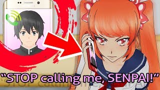 Osanas SECRET CALL with SENPAI  Yandere Simulator Secrets Hidden Update Gameplay [upl. by Noryt]