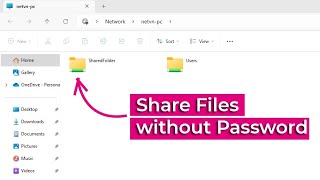 How to share folders over the network without password in Windows 11 [upl. by Mulry]