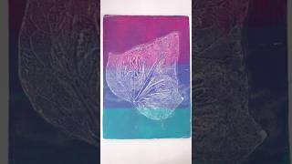 Easy Gelli Printing for beginners big LEAF  3 colors gelliplate botanical gelliprinting leaves [upl. by Martsen231]