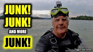 JUNK…JUNK and more JUNK at the bottom of the lake – Scuba Diving Dale Hollow Lake [upl. by Wadesworth]