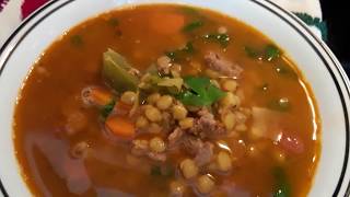 Sopa de Lentejas con Carne y Chorizo  SinPretextos [upl. by Orteip]