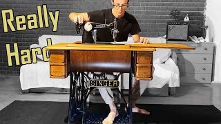 What It Takes To Use A 1920s Singer Sewing Machine [upl. by Dat311]