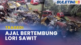 TRAGEDI  Pemandu Kereta Maut Bertembung Lori Sawit [upl. by Gettings557]