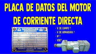 placa de datos del motor de corriente directa [upl. by Issirk267]