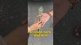 Easy and Fast Way To Lift Your Car Heyner Scissor Jack With Ratchet shorts [upl. by Sculley]