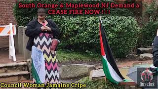 Council Woman Jamine Cripes of Maplewood NJ calls for a ceasefire [upl. by Gomer]