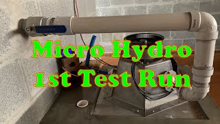 Micro Hydro  Generator 1st Run [upl. by Asit]