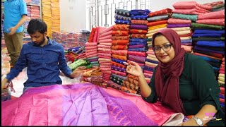 হোলসেলে দাওয়াতের শাড়ি  Wholesale SAREE MARKET In Dhaka  DHAKA SHOPPING [upl. by Ztnarf]