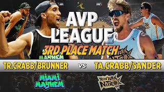 TaCrabbSander vs TrCrabbBrunner  New York Nitro vs Miami Mayhem AVP League 3rd Place Match [upl. by Noelyn]