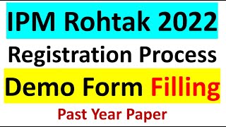 IPM IIM Rohtak 2022  Complete Registration Process  Demo form fill  How to register for Rohtak [upl. by Xymenes108]