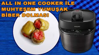 All In One Cooker ile Biber Dolması l Mükemmel Ayar l Philips [upl. by Boycie]