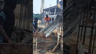 Construction techniqueM25 concrete casting chute concrete [upl. by Anirtek]