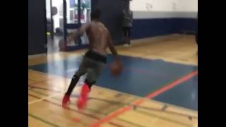 Andrew Wiggins Does 720 Degree Dunk During Summer Training Session [upl. by Erika]