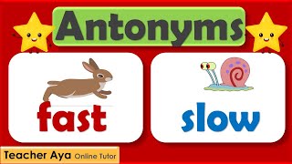 Antonyms  Opposite meaning Learn the antonyms  Examples of antonyms  Lesson with quiz [upl. by Smaj]