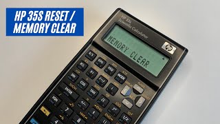 HP 35S Scientific Calculator Reset  Clear Memory  Factory Reset Procedure [upl. by Leksehc]