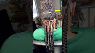 Jumbo Knotless Braids Over Locs [upl. by Yelsha]