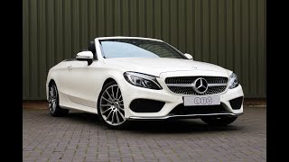 201717 Mercedes Benz C250d AMG Line Cabriolet GTronic  Designo Diamond White pearlescent [upl. by Bohlin516]