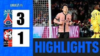 PSG vs Rennes 31 Highlights amp all goals PSGRennes Résumé  Ligue1 2024 [upl. by Maillw]