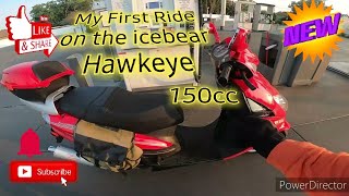 my first ride experience on the icebear Hawkeye 150cc scooter [upl. by Davine]