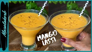 Mango Lassi Recipe With Fresh Mango in just 2 Minutes  Mango Yoghurt Smoothie SUMMER DRINK [upl. by Voletta]