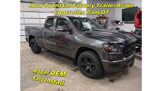 Ram 1500 DT 2019 2024 OEM Trailer Brake Controller Install with Programming [upl. by Imim]