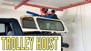 Custom Trolley Hoist Install  Dream Garage Ep02 [upl. by Anaibib]