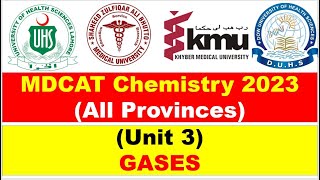 MDCAT Chemistry 2023 All Provinces Past Paper  Gases  MDCAT Past Papers  UHS  SZABMU  DOW  KMU [upl. by Assetal859]