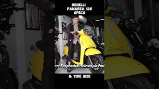 BENELLI PANAREA 125 SPECS SUSPENSION TIRE SIZE  DUDE YMARTV [upl. by Acissaj115]