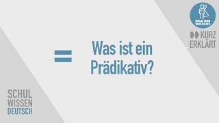 Prädikativ im Satz erkennen  Satzglieder Schulwissen Deutsch  kurz erklärt [upl. by Magnum]