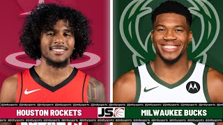 HOUSTON ROCKETS VS MILWAUKEE BUCKS  NBA Live Scoreboard 2024 [upl. by Neral]