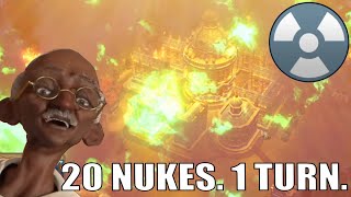 Civ 6  What Happens When You Nuke 20 Cities In One Turn 5 Deity India Civilization 6 [upl. by Aicenra]