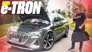 Audi ETron S  UM MONSTRO COM 100 KGFM DE TORQUE E RETROVISORES POR CÂMERA O ELÉTRICO DEFINITIVO [upl. by Tnomad]