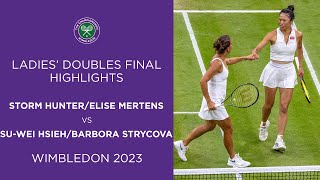 HunterMertens vs HsiehStrycova Ladies Doubles Final Highlights  Wimbledon 2023 [upl. by Brookner]