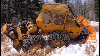 Skidder in a Snow plowing [upl. by Clein71]