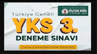 ÖZDEBİR TYT AYT 3 DENEME SINAVI 1213 OCAK 2024  ÖZDEBİR TYT DENEME CEVAP ANAHTARI 2024 [upl. by Derrej]