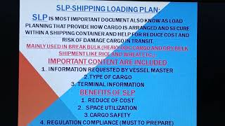 Practical Training36 Container and shipping Loading Planing  CLP VS SLP with detailed explanation [upl. by Othe]