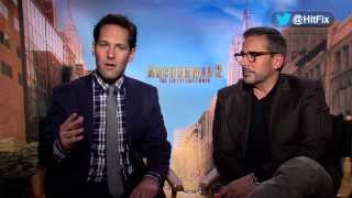 Steve Carell and Paul Rudd discuss hilarious improv moments for Anchorman 2 [upl. by Krauss]